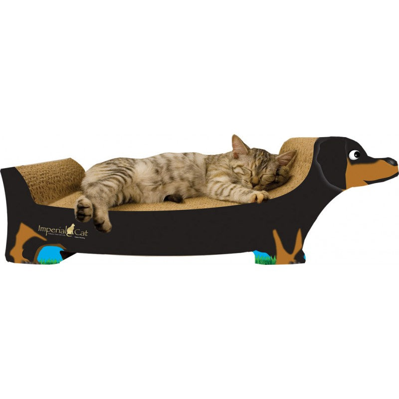 Imperial Cat - Black Dachshund Cat Scratcher