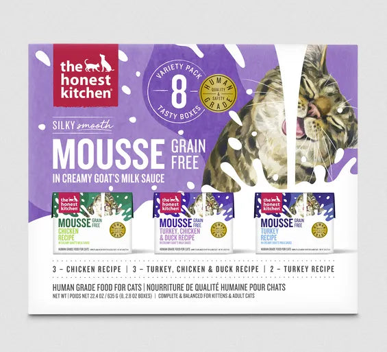 The Honest Kitchen | Cat Mousse Goats Milk Variety Pack 8/2.8oz cartons