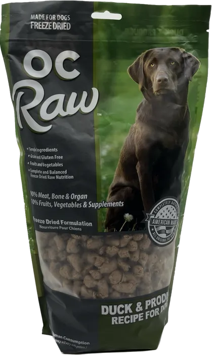 OC Raw | Duck &amp; Produce Freeze Dried Raw 20oz bag