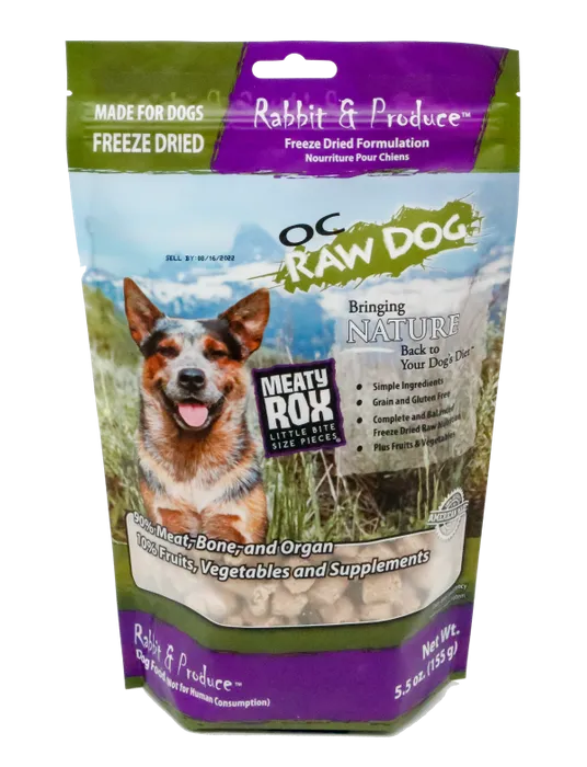 OC Raw Freeze Dried Rabbit &amp; Produce 5.5oz