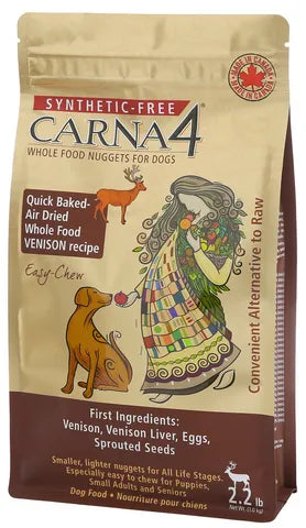 Carna4 Quick-Baked Air-Dried Dog Food - Easy Chew - Venison