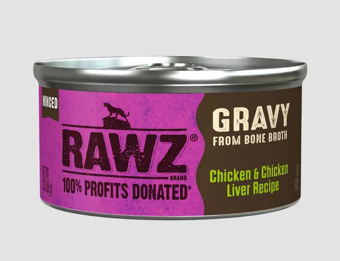 RAWZ Cat Chicken &amp; Chicken Liver in Gravy Canned Food 3oz