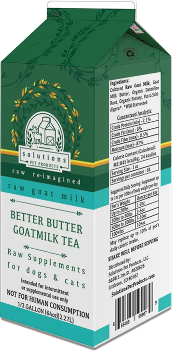 Solutions - Better Butter Raw Goat Milk Tea for Dogs &amp; Cats