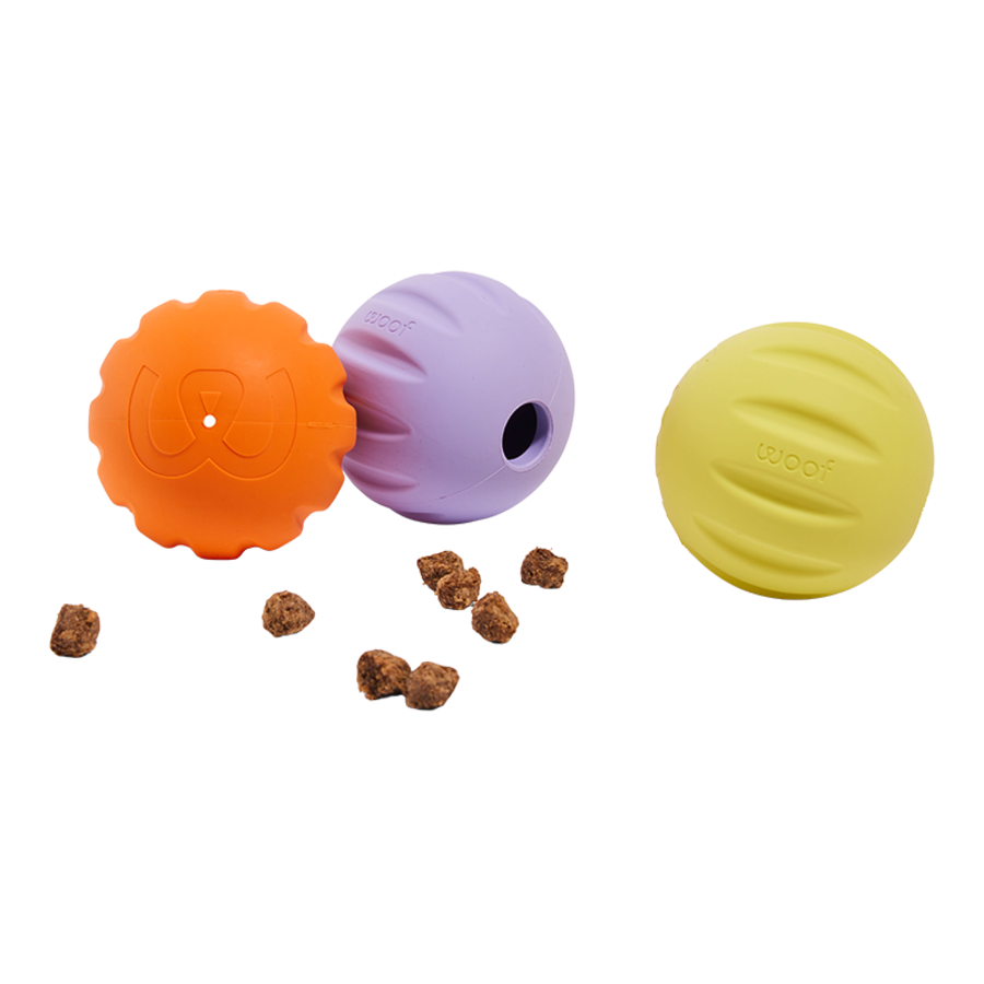 WOOF Forager Flyball - Treat Dispensers 3pk