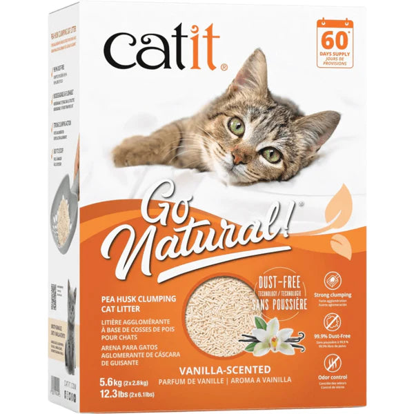 Catit Go Natural Pea Husk Clumping Cat Litter Vanilla Scented