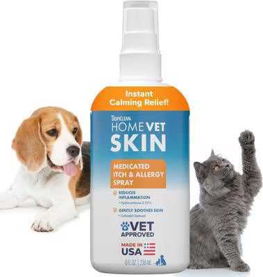 TropiClean HOMEVET Itch &amp; Allergy Spray 8 oz For Dogs &amp; Cats