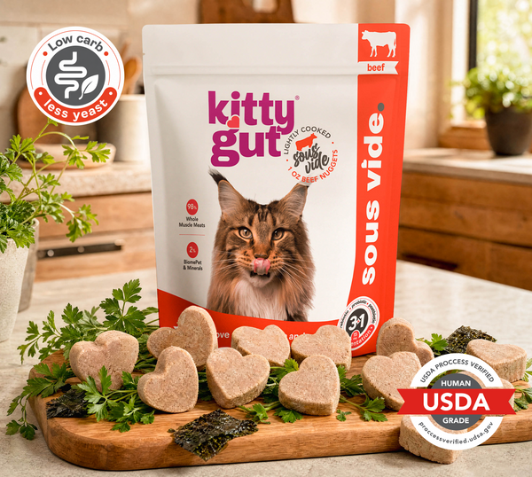 KittyGut Sous Vide Beef Recipe 2 lb cat food