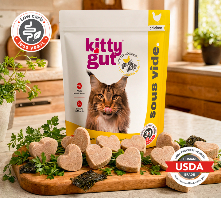 KittyGut Sous Vide Chicken Recipe 2 lb cat food