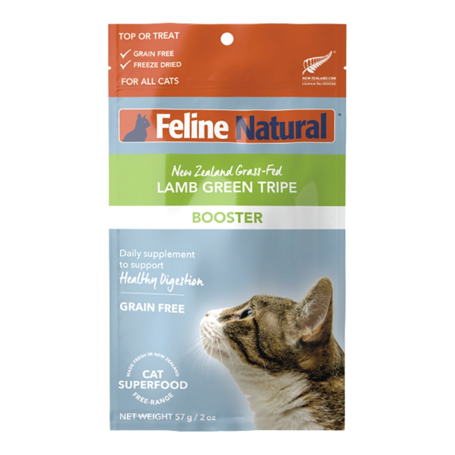 Feline Natural Freeze Dried Lamb Green Tripe Cat Food Topper 2oz