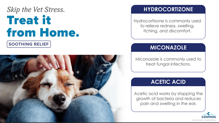 HOMEVET Medicated Ear Drops 2 oz For Dogs &amp; Cats