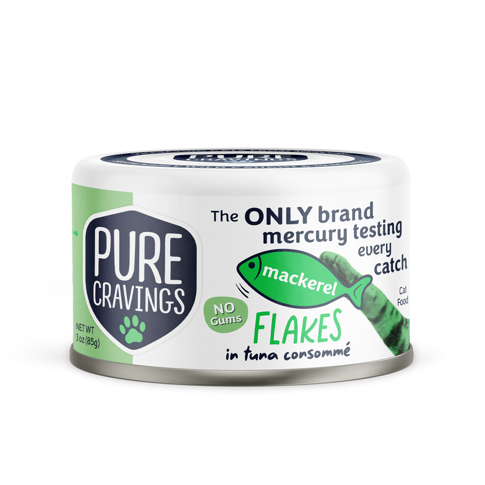 Pure Cravings - Mercury Tested Wet Cat Food - Flakes in Tuna Consomme 3oz