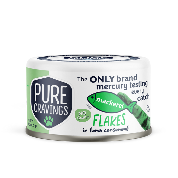 Pure Cravings - Mercury Tested Wet Cat Food - Flakes in Tuna Consomme 3oz