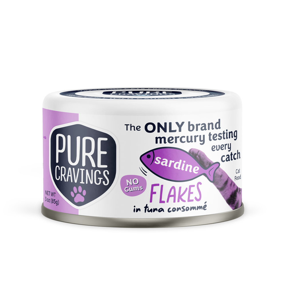 Pure Cravings - Mercury Tested Wet Cat Food - Flakes in Tuna Consomme 3oz