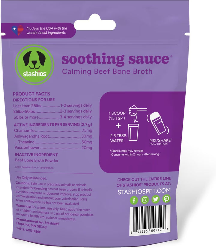 Stashios | Soothing Calming Sauce for Dogs 3oz