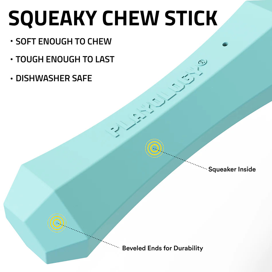 Playology - Scent Infused Peanut Butter Squeaky Chew for Dogs up to 50lbs