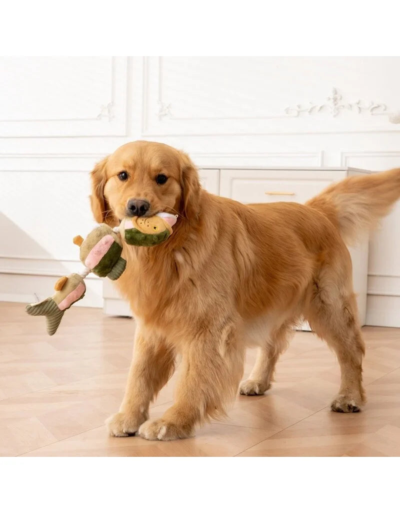 Tall Tails Jointed Trout Plush Dog Toy 14"