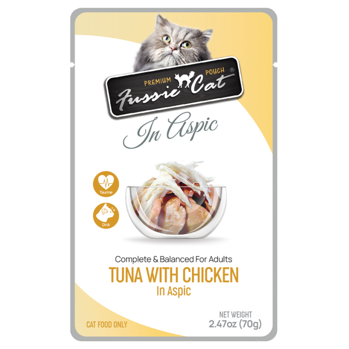 Fussie Cat - Tuna with Aspic Variety Wet Food Pouches for Cats 2.47oz
