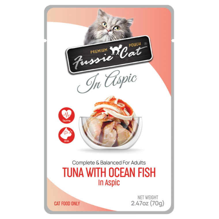 Fussie Cat - Tuna with Aspic Variety Wet Food Pouches for Cats 2.47oz