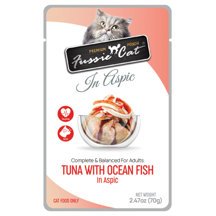 Fussie Cat - Tuna with Aspic Variety Wet Food Pouches for Cats 2.47oz