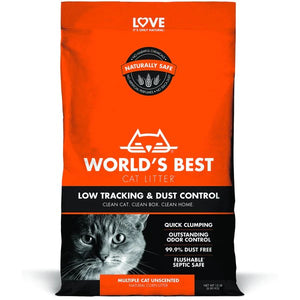 Worlds Best Cat Litter Low Tracking & Dust Control Orange