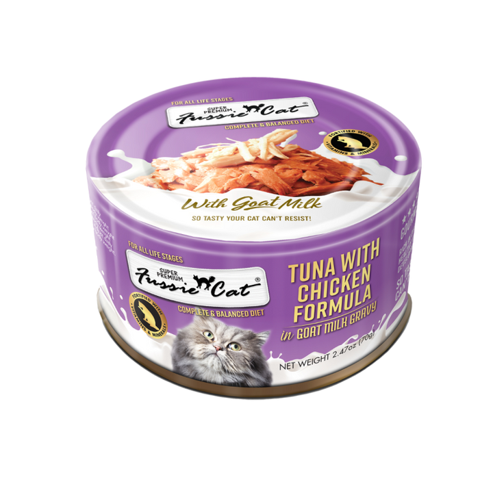 Fussie Cat in Goat Milk Gravy Can - Wet Cat Food with Digestive Support