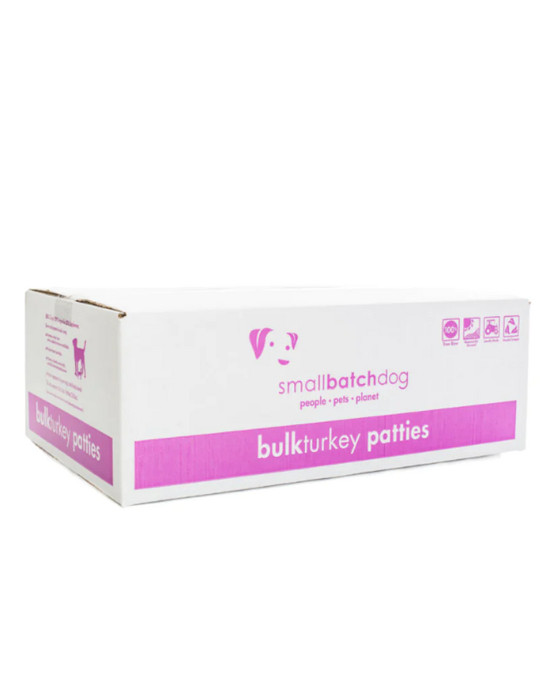Smallbatch Frozen Turkey Patties Bulk Box 18lbs
