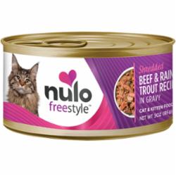 
                
                    Load image into Gallery viewer, Nulo Freestyle Cat Shredded Grain Free Beef &amp;amp; Rainbow Trout 3oz
                
            