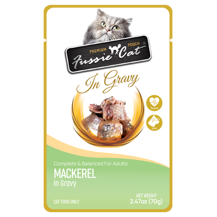 Fussie Cat Gravy Pouches - Wet Cat Food 2.47oz