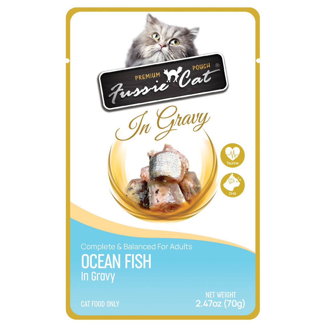 Fussie Cat Gravy Pouches - Wet Cat Food 2.47oz