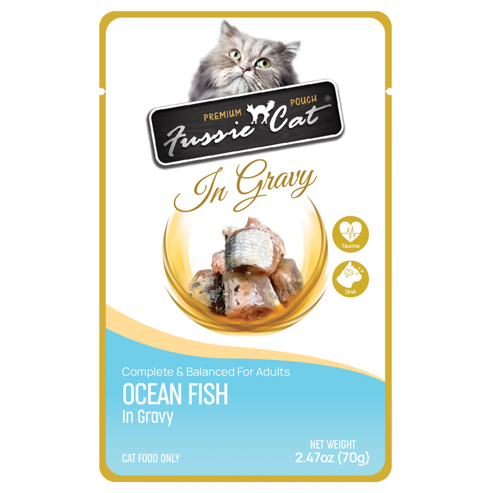 Fussie Cat Gravy Pouches - Wet Cat Food 2.47oz