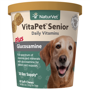 NaturVet VitaPet Senior Daily Vitamins Plus Glucosamine