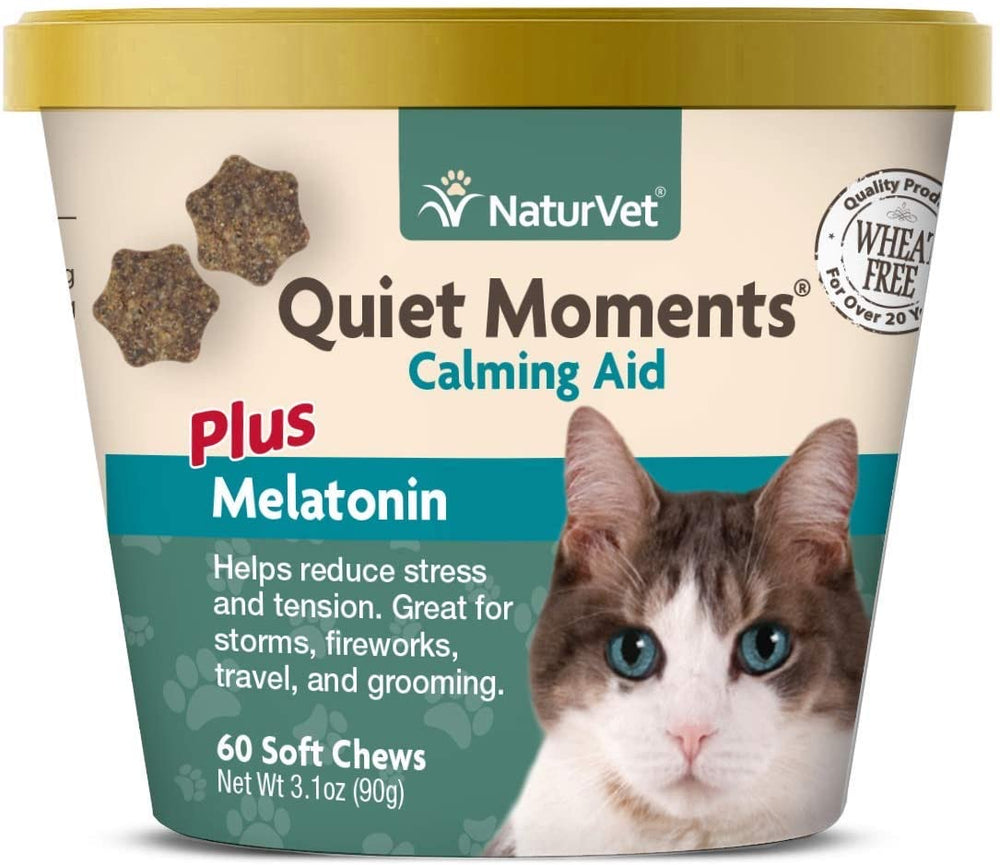 Naturvet Quiet Moments Calming Aid Plus Melatonin Cat Soft Chew