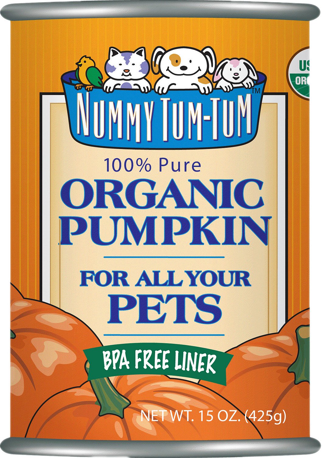Nummy Tum Tum Organic Pumpkin cans 15oz