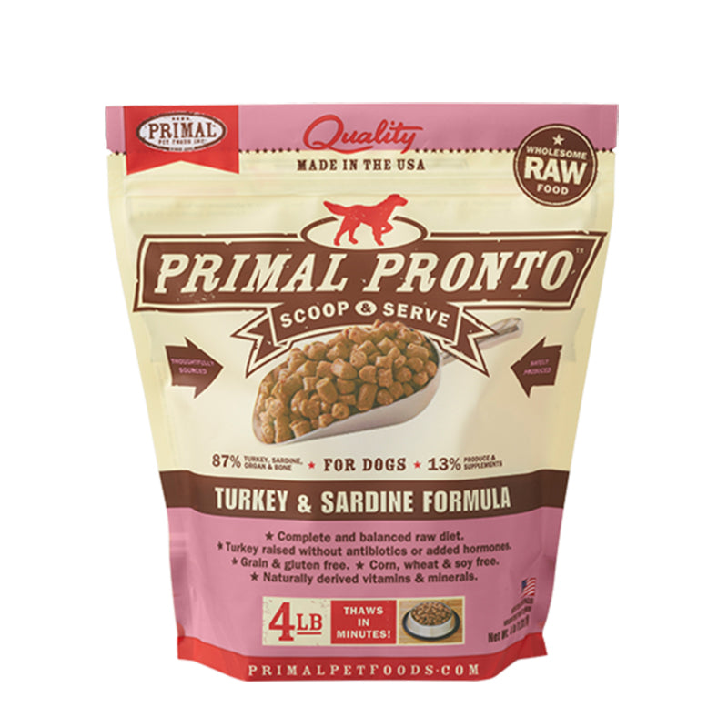 Primal - Turkey &amp; Sardine Frozen Raw Food for Dogs