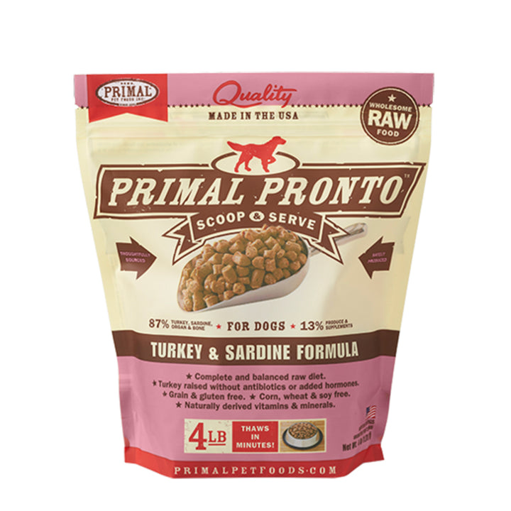 Primal - Turkey &amp; Sardine Frozen Raw Food for Dogs