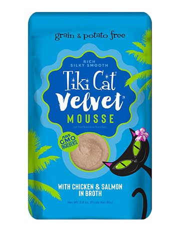 Tiki Velvet Mousse - Chicken & Salmon in Broth