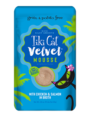 Tiki Velvet Mousse - Chicken & Salmon in Broth